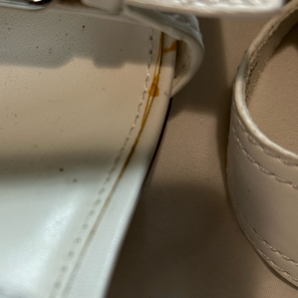 Steve Madden Womens Joyous Silver white Faux Leather Heels 8.5 - Picture 6 of 9